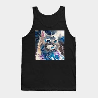 watercolor cat 1 Tank Top